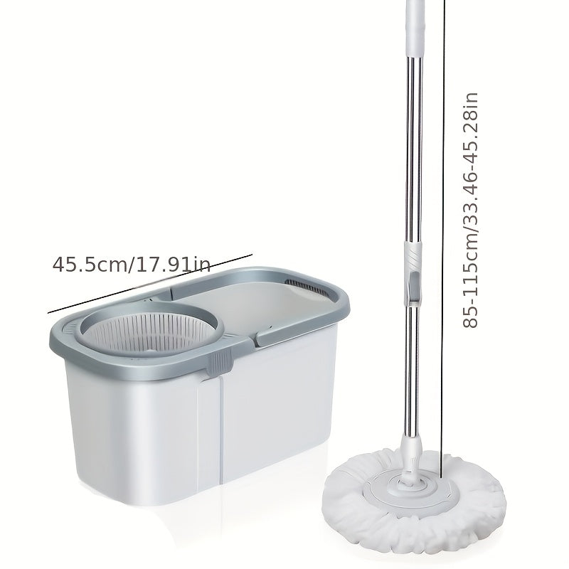 Multi-functional household mop for both wet and dry cleaning. Made of durable plastic, this rotating mop is perfect for use in the living room, bedroom, bathroom, toilet, and kitchen. Easy to use and highly efficient for all your floor cleaning needs.