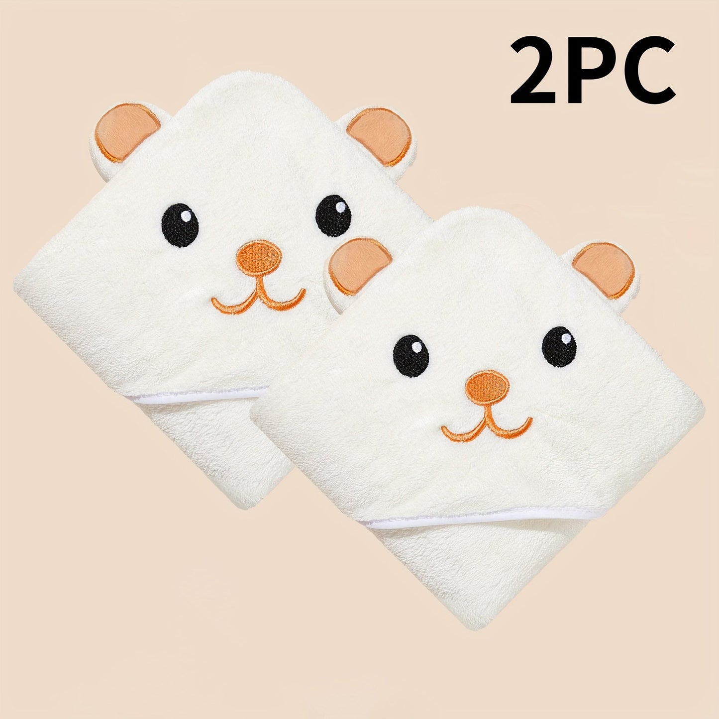 Two adorable cartoon hooded bath towels for children, featuring super soft and comfortable coverlets. These children's cartoon animal bathrobes are perfect for all seasons and make essential gifts for newborns on Christmas, Halloween, or Children's Day.