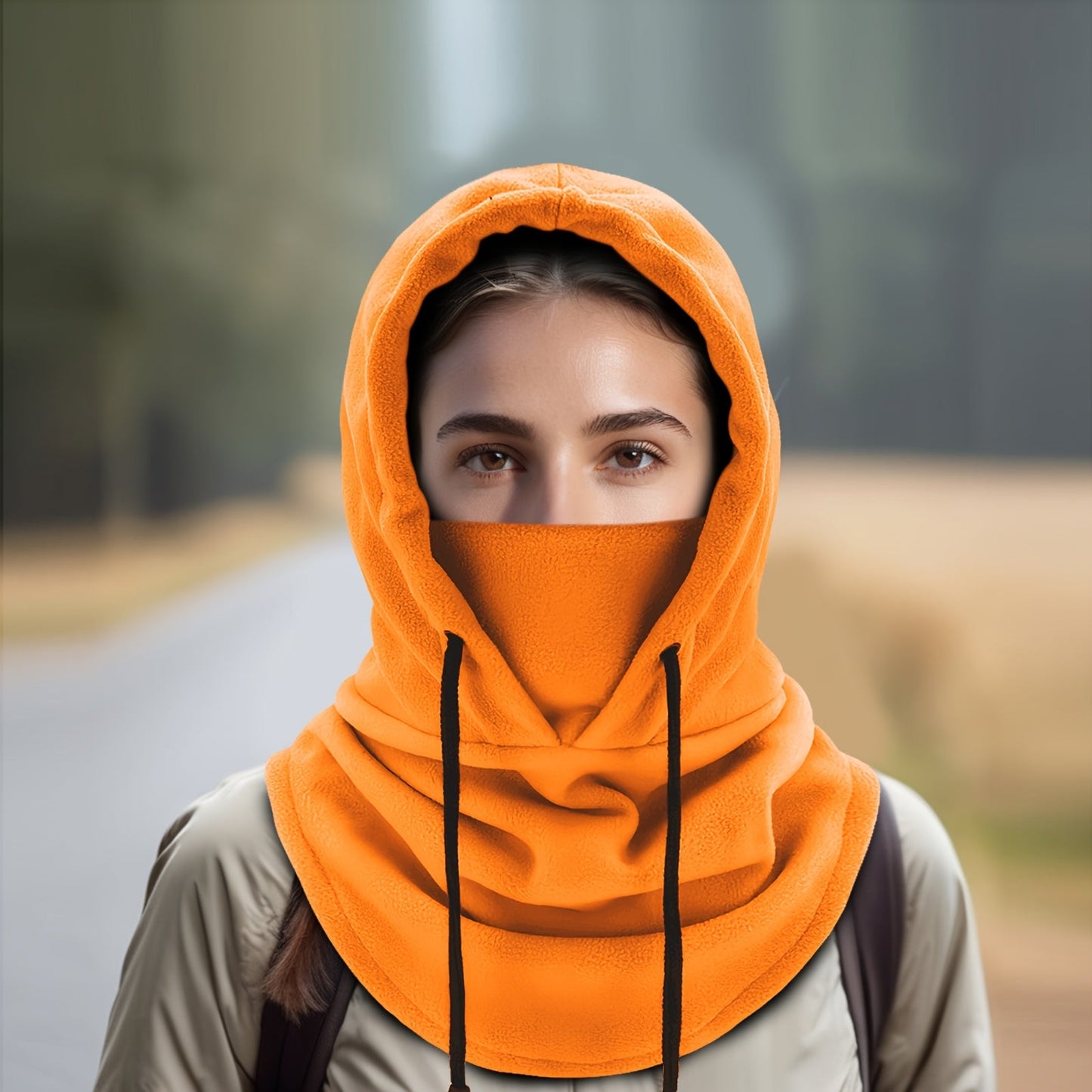 Stylish Knit Women's Winter Balaclava Hood - Windproof and Warm Neck Gaiter for Skiing and Cycling