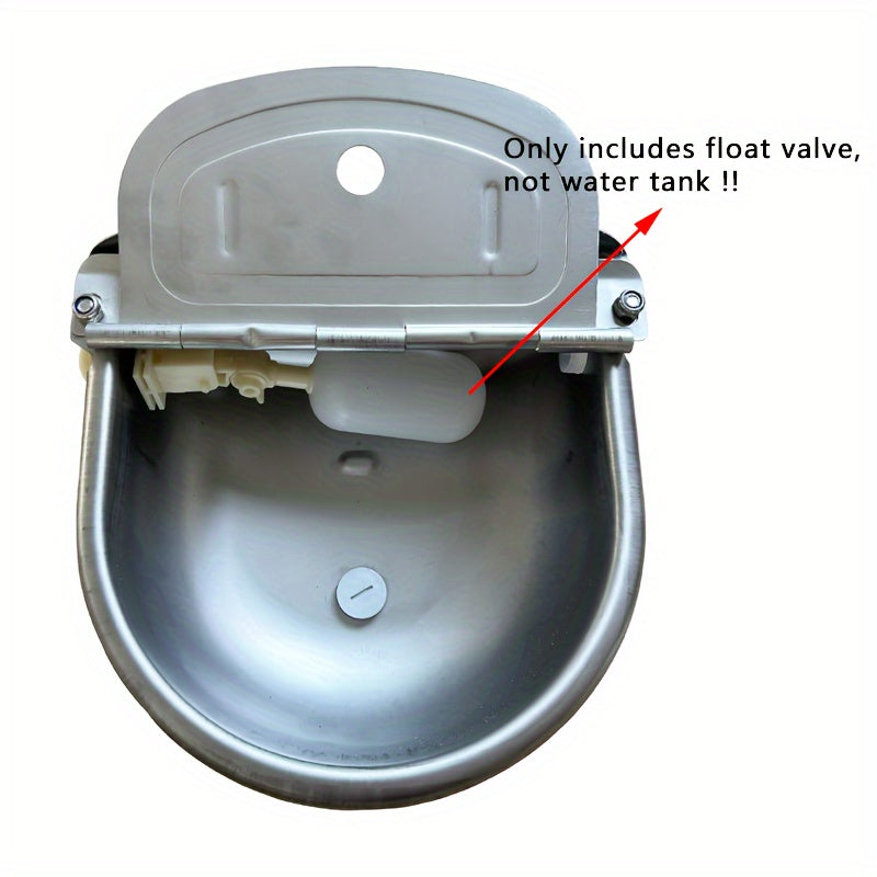 Plastic float valve for automatic waterer bowl, ponds, livestock troughs, and aquariums.