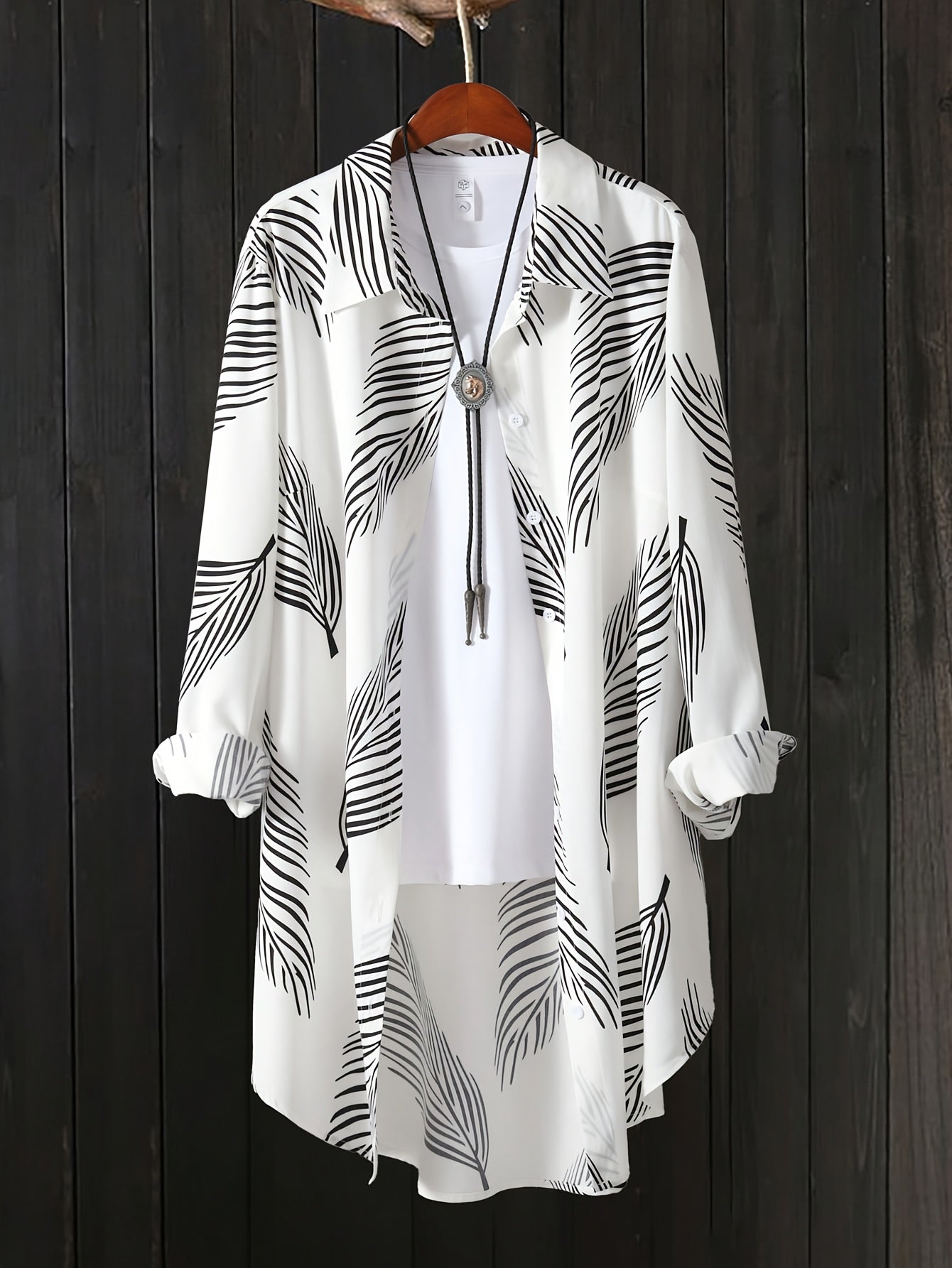 Button detail long shirt dress made of breathable polyester blend, machine washable - ideal for beach outings.