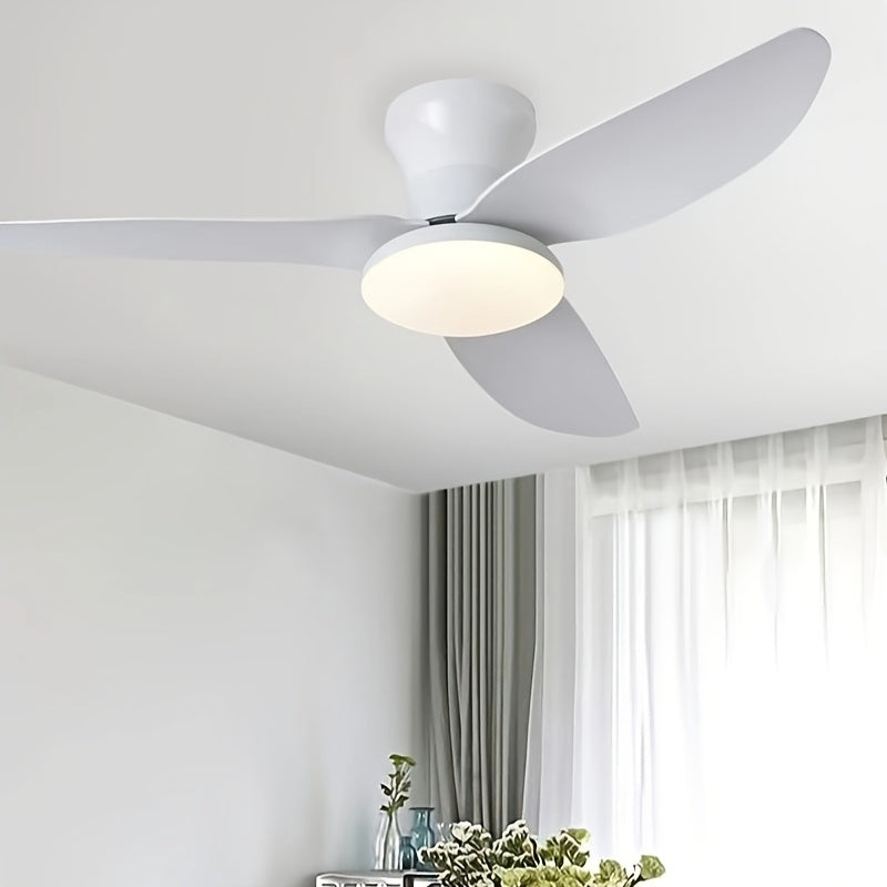 1pc of Modern Ceiling Fan with Lights, LED, dimmable, suitable for various rooms.