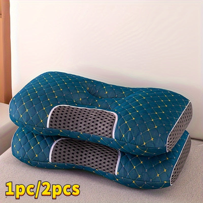 Get a good night's sleep with the 1pc Sleep All Night Massage Pillow - perfect for use on your couch, sofa, office, bed, or during camping and travel. This zone support pillow also doubles as a multi-purpose gift blanket for all seasons, making it a