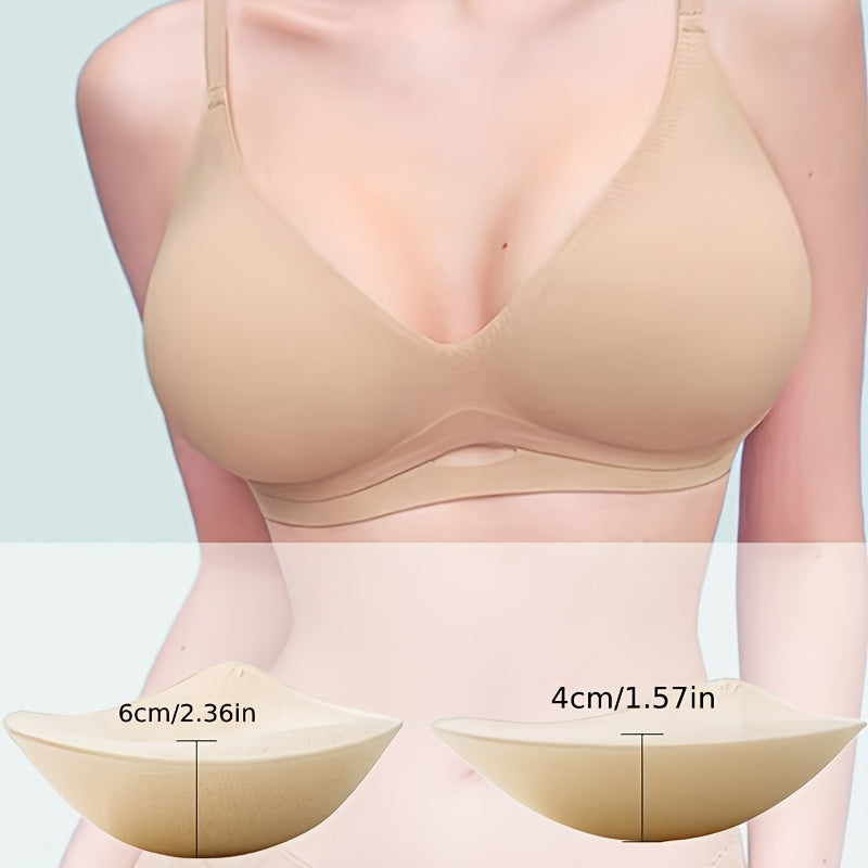 2 Reusable Chest Enhancer Pads for Women - Invisible Bra Inserts made of Nylon & Viscose Blend