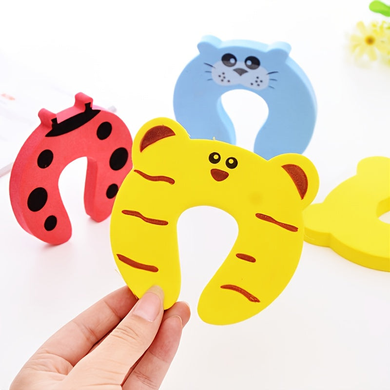 Set of 5 Random Style Baby Child Safety Door Stoppers in Animal Foam Design - Perfect for Christmas, Halloween, or Thanksgiving Day Gift