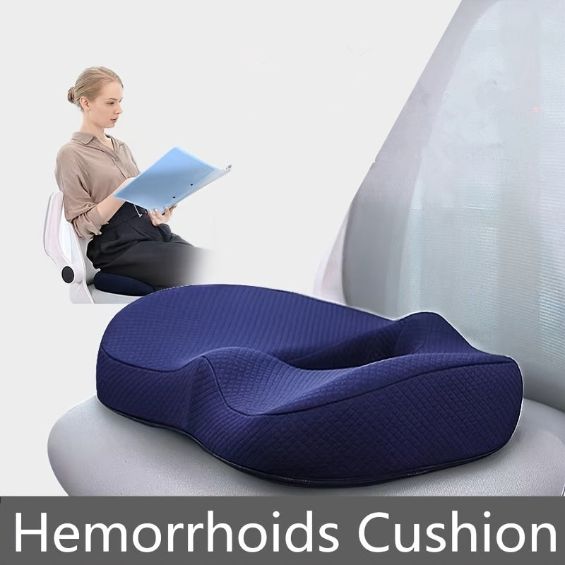 1pc memory foam cushion for office chair, relieves tailbone pain and prevents slipping.