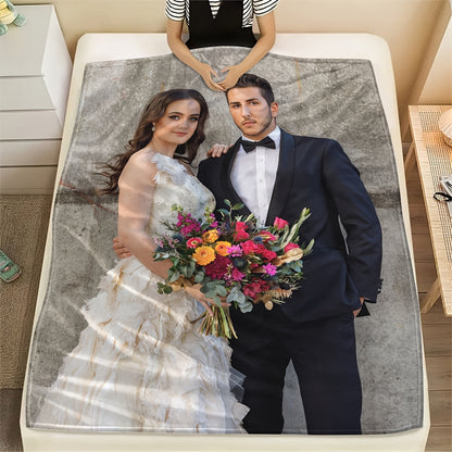 This personalized Custom Digital Print Fleece Blanket is perfect for everyone, including girls, boys, adults, and makes a great Valentine's Day gift. It is lightweight, soft, and comfortable, making it suitable for use on the bed, sofa, camping, or