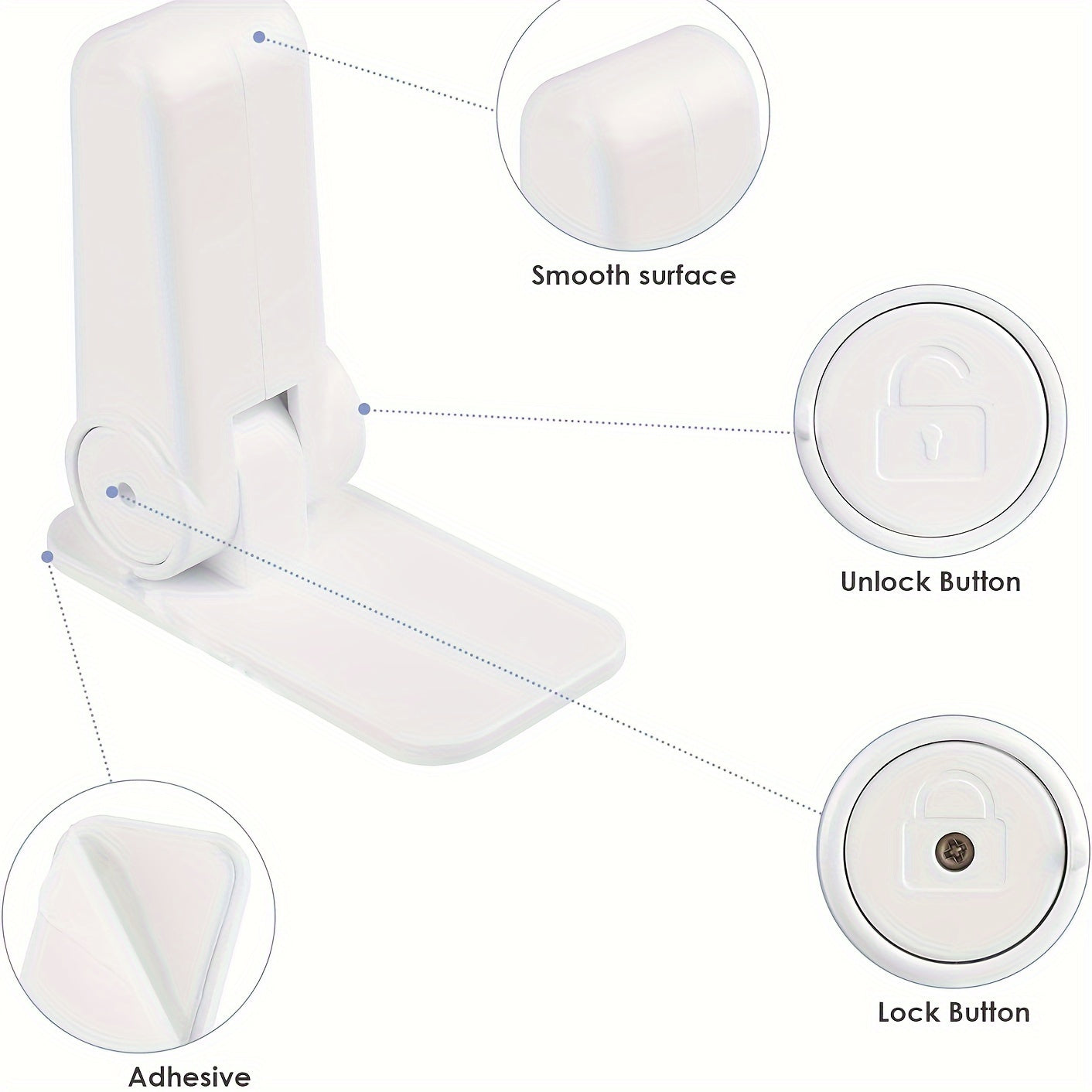 Set of 2 Safety Locks for Doors, Handle Locks for Home Security, Simple Installation