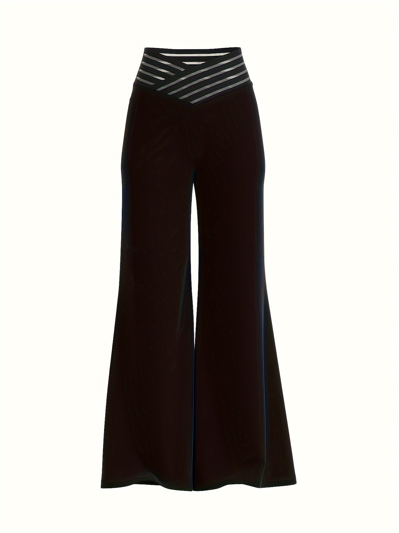 High-waist mesh patchwork pants with cross detail, machine washable, suitable for all seasons.