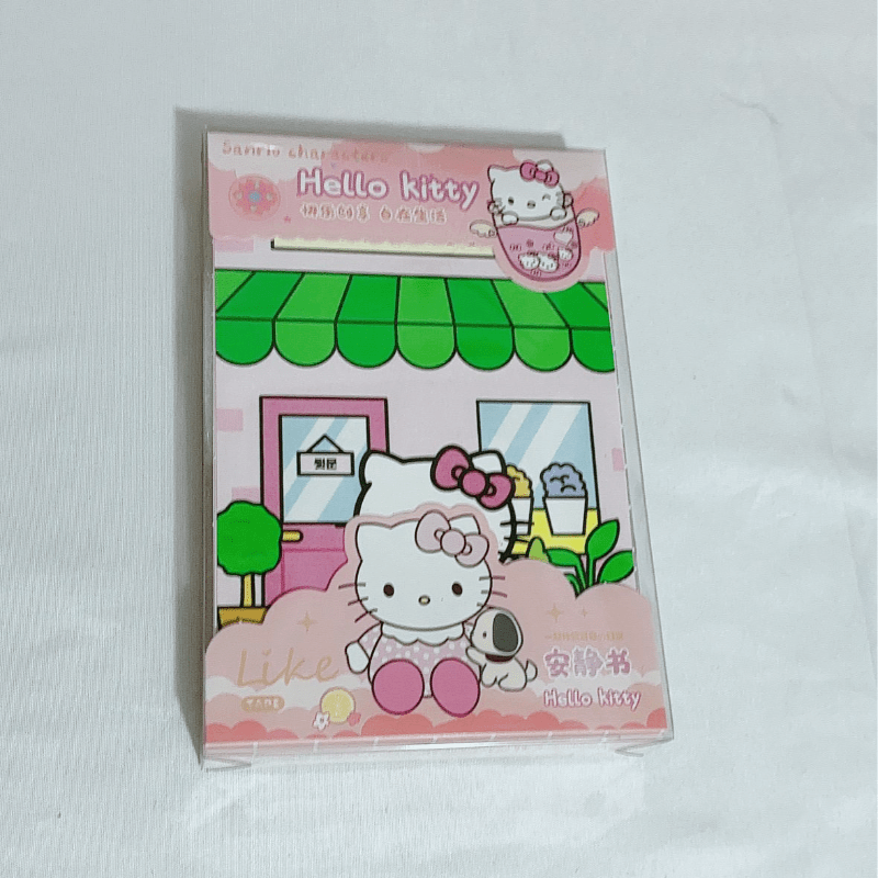 Sanrio 3D Bubble Sticker Book for DIY Crafts featuring characters like Hello Kitty, Kuromi, My Melody, Cinnamoroll, and Pochacco. Made of single-use glossy paper, this handmade decoration