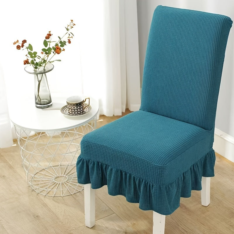 4/6 piece stretch chair slipcovers for dining room or living room furniture protection.