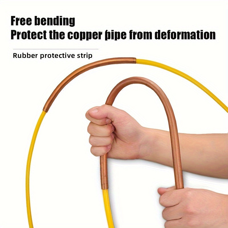 Copper pipe protector for air conditioning, 3m flexible insulation sleeve, fits various pipe sizes, heat-resistant tool for HVAC systems.