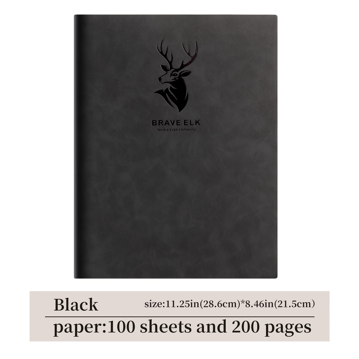 Premium A4 Ultra-Thick Notebook with Soft Faux Leather Cover, 200 pages of Thickened Paper, and Comfortable Grip. Smooth Writing Experience, Available in Multiple Colors for School use.