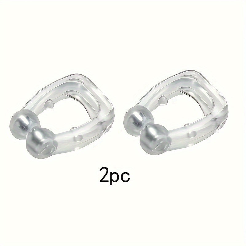 2/4 Magnetic Anti-Snoring Nose Clips, Non-Electric Sleep Aid, Reusable for Men and Women.