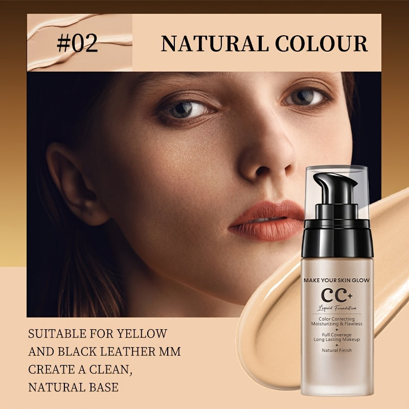 45ML Brightening and Isolating Foundation CC Cream that is Waterproof and Anti-removal, with Makeup concealer for Moisturizing and Breathable coverage.