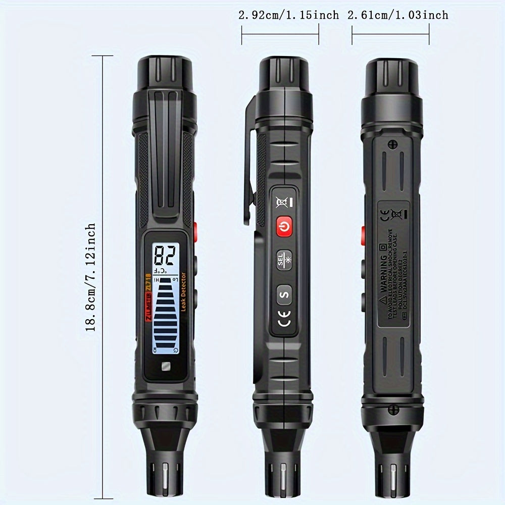 Combustible leak detector with buzzer alarm and ppm analyzer.