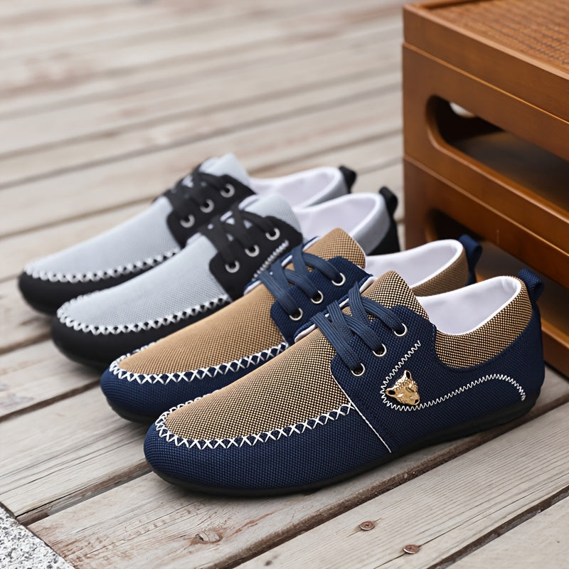 Men's business casual shoes, comfortable and durable. Suitable for all seasons, with non-slip PVC sole and fabric upper.