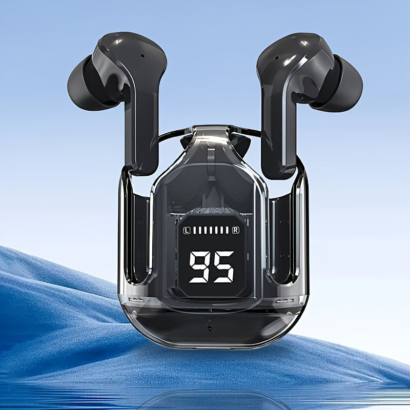 Wireless TWS earbuds with touch control, noise-canceling voice calls, and high-fidelity stereo sound. Comes with Type-C charging case and is suitable for exercise, running, gaming, and