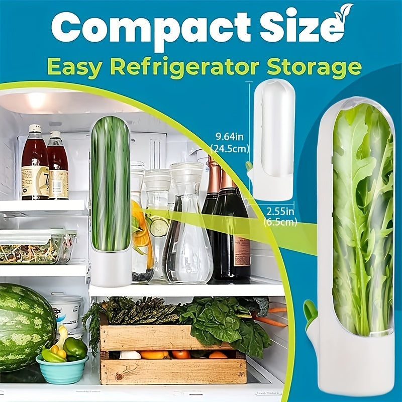 Set of 3 Transparent Containers to Keep Vegetables and Fruits Fresh - Herb Storage Containers, Handy Kitchen Tool for Preserving Freshness for a Short Period of Time