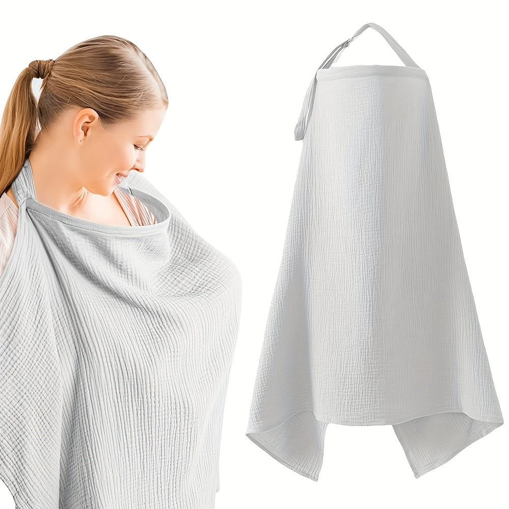 Versatile Nursing Apron made of Breathable Muslin Fabric - Provides Privacy and Comfort for Breastfeeding Mothers and Babies