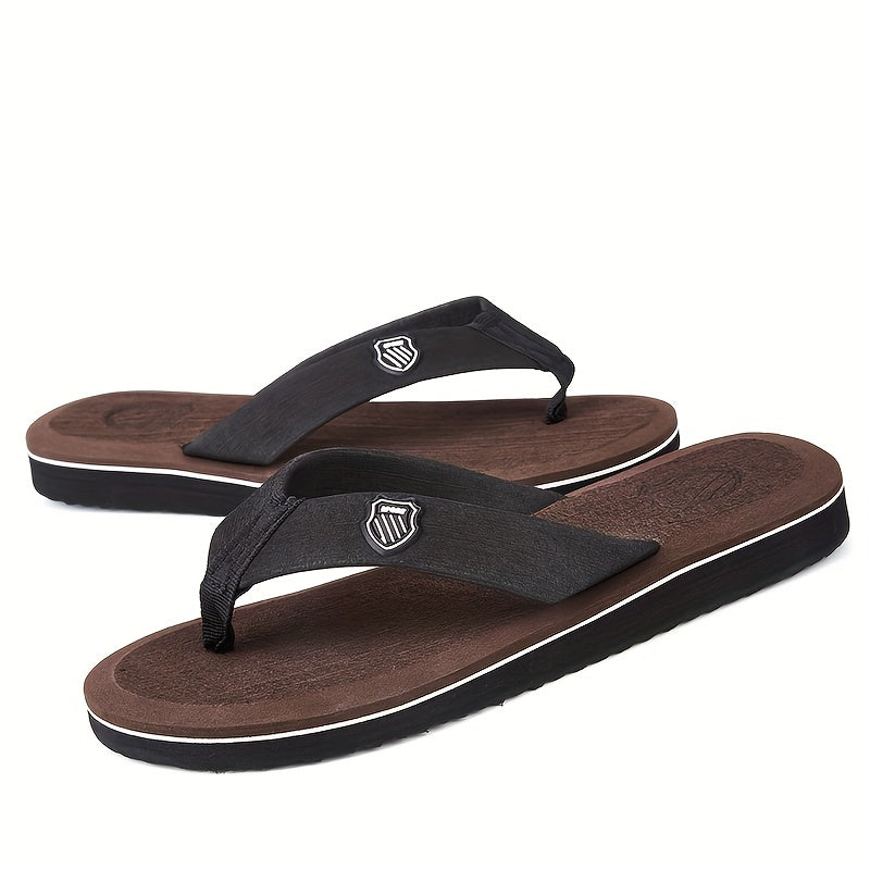 Men's lightweight, non-slip flip flops perfect for indoor and outdoor use in the summer.