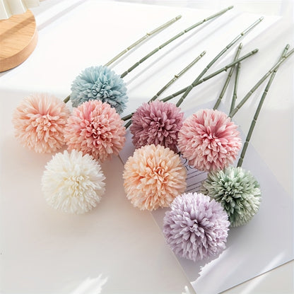 5pcs Faux Dandelion Flower Bouquet for Wedding, Parties, or Home Decor