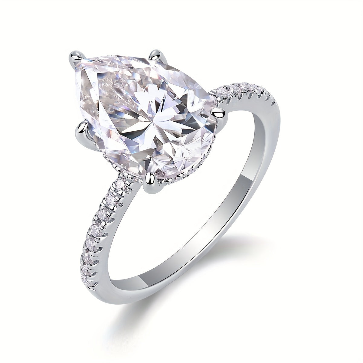 Elegantly designed JIU ZUAN Moissanite Engagement Ring, crafted from high-quality 925 Sterling Silver with a luxurious 18K Golden Plated finish, suitable for both Men and Women. Comes with a lovely gift box making it perfect for any occasion - whether