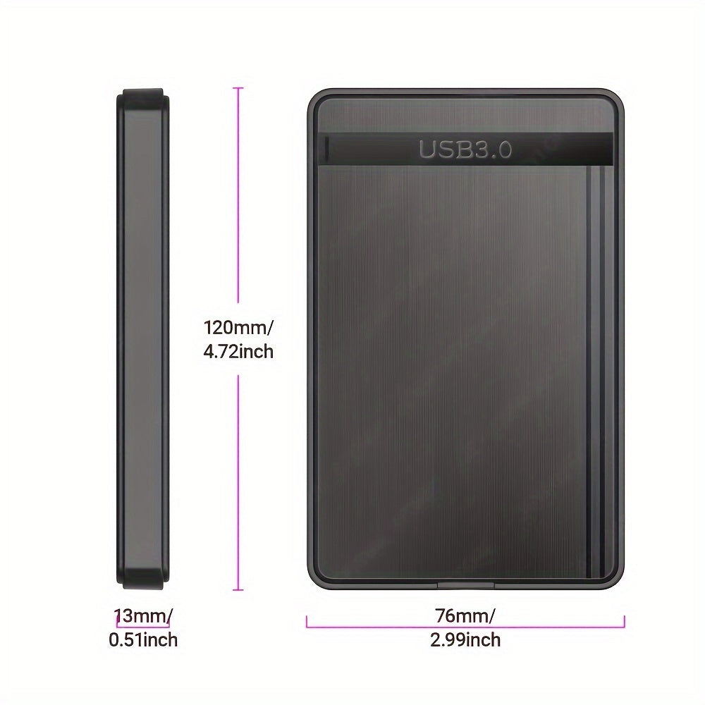 JEYI 2.5" SATA 3.0 USB 3.0 SSD External Enclosure, Black with No HDD