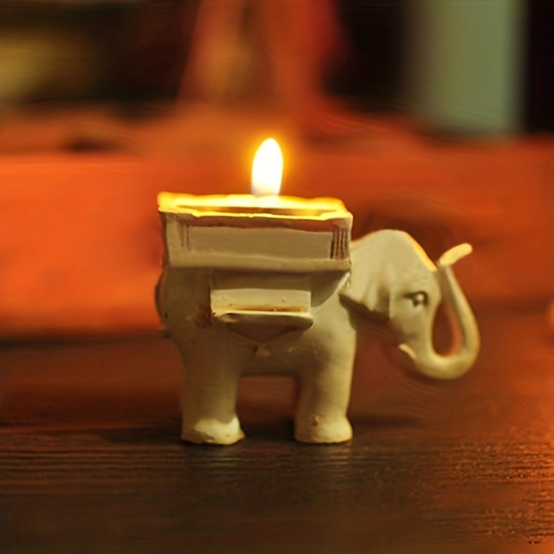 Elephant Design Tealight Candle Holder for Birthday and Home Decoration - 1 Piece