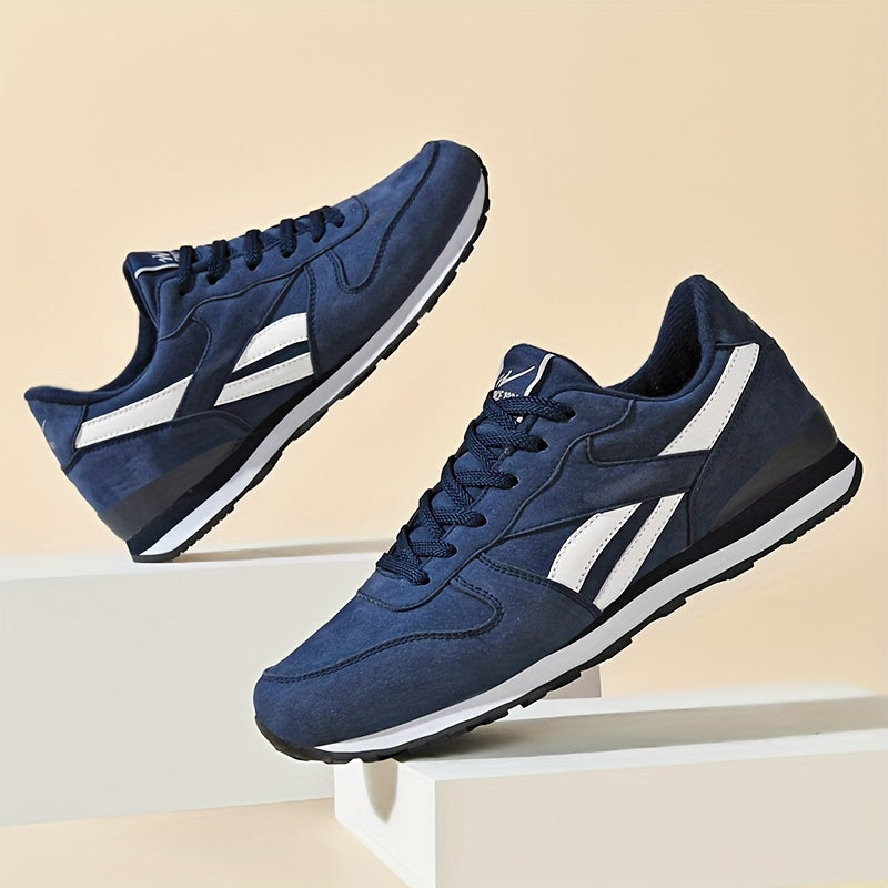 Men's low top sneakers with non-slip soles for outdoor activities like jogging and workouts, suitable for all seasons.