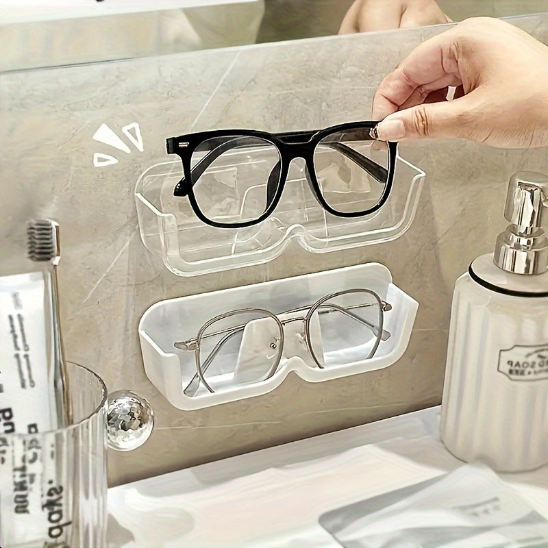 A convenient wall-mounted storage box for glasses, suitable for various locations such as bathrooms and bedside tables, ideal for displaying eyewear.