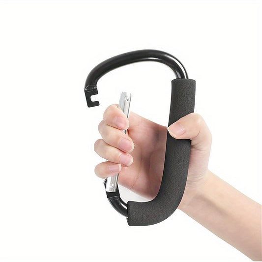 [Top Pick] 1 Piece Heavy-Duty 16.0cm Stroller Hook - Features a Large Metal Clip for Convenient Bag Hanging, Perfect for Shopping & Daily Activities, Ensures Secure Attachment to Stroller