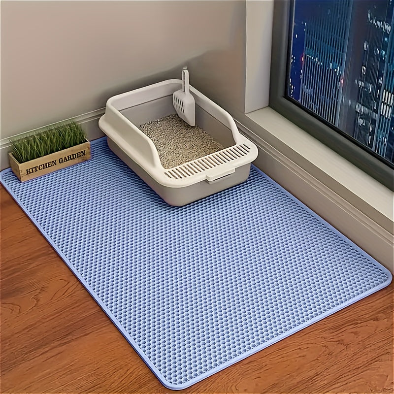 XL Double Layer EVA Cat Litter Mat - Anti-Slip, Washable, Waterproof, Odor Control, Easy to Clean - Ideal for Litter Boxes, Pet Mess Protector | Durable Washable Cat Mat