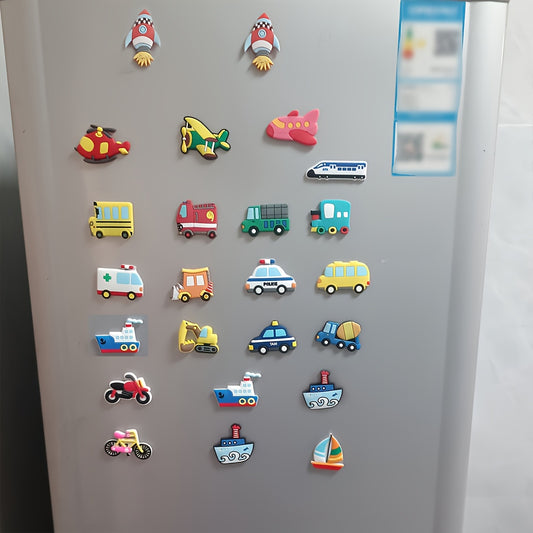 Small car and airplane fridge stickers for party and office decorations, kitchen whiteboards, lockers, and dishwasher. Also suitable for home decor and Christmas gifts.