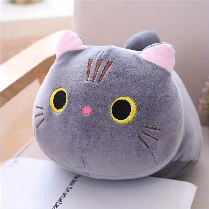 Adorable 25cm Mushroom Bear Cartoon Cat Plush Toy in White, Black, Orange, and Gray - Perfect Gift for Kids