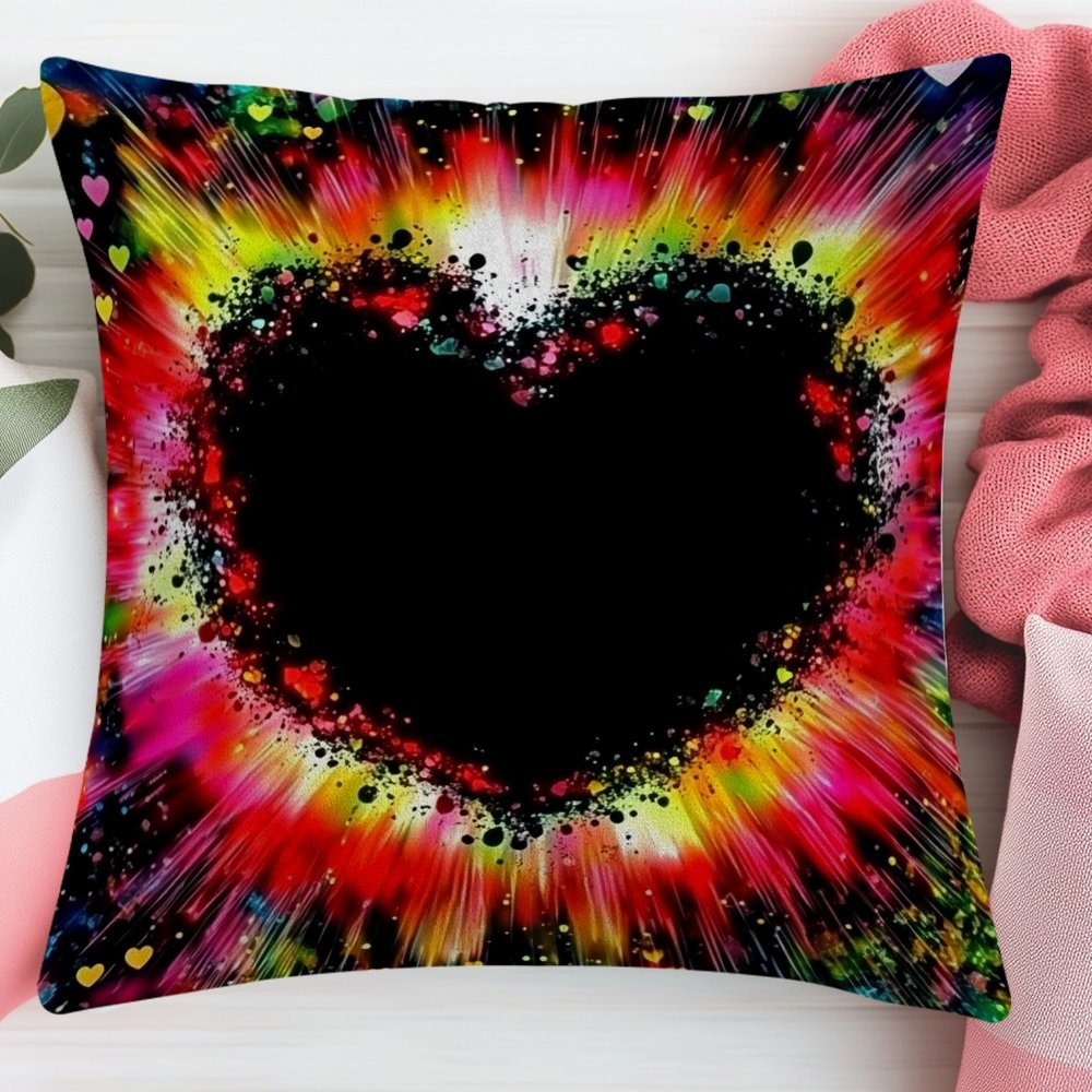 Valentine's Day Flashing Heart Square cushion cover measuring 45.72*45.72cm is the perfect addition to your home decor. This versatile piece can be used to decorate your living room, bedroom, or any other room in your house. It is also a must-have item