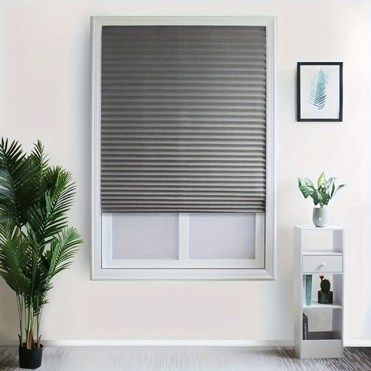 One Cordless Pleated Blackout Window Shade, Portable Temporary Blind for Home or Office - Modern Plastic Material - Includes 1 Shade