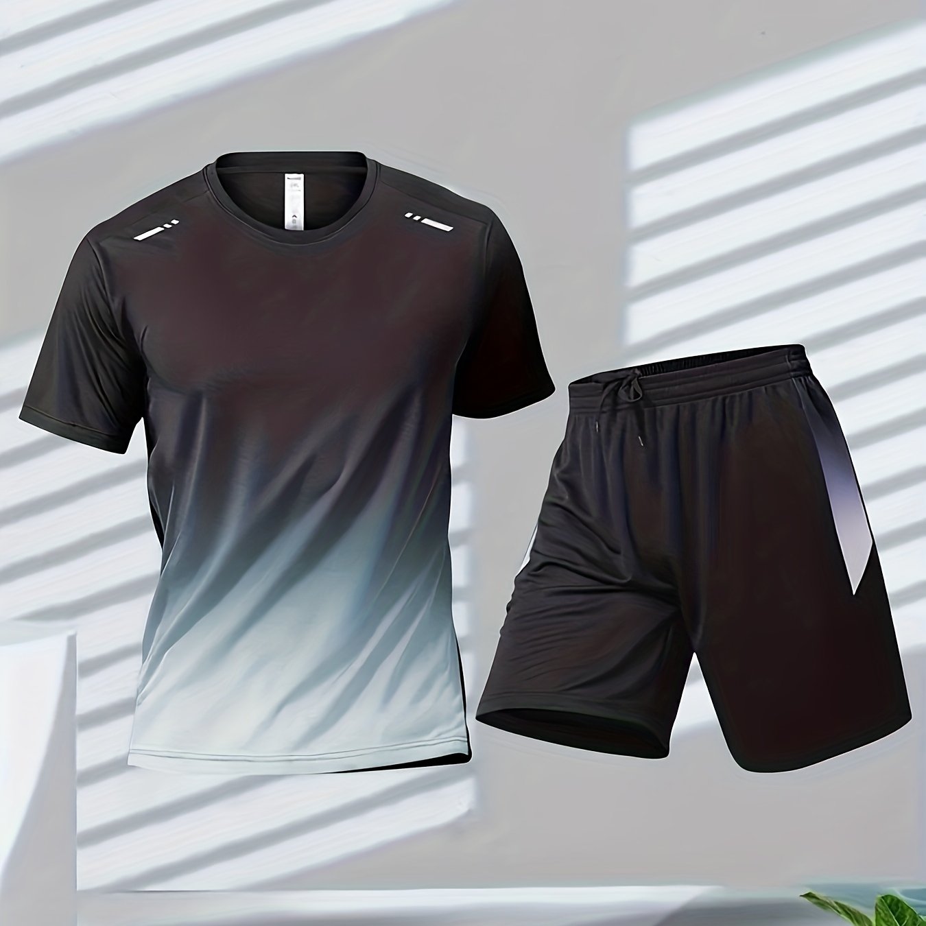 Breathable running and fitness sportswear for men, including quick-dry short-sleeve shirt, basketball gear, and summer tank top.