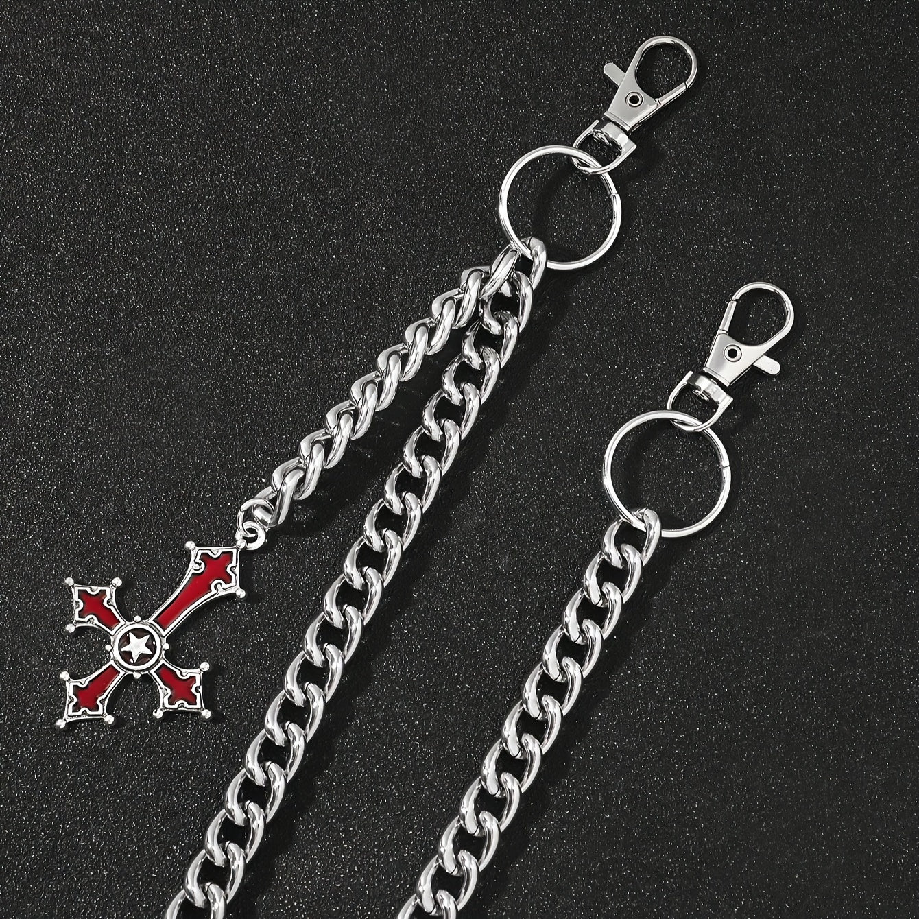 Fashion Accessory: Iron Alloy Cross Pendant Men's Casual Pants Chain