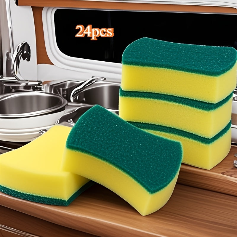 Get your hands on 10/12/24 high-absorbent cleaning sponges that effortlessly eliminate rust from spatulas and wipe away oil stains. These sponges are the perfect helper for home use and are essential for kitchen cleaning experts!