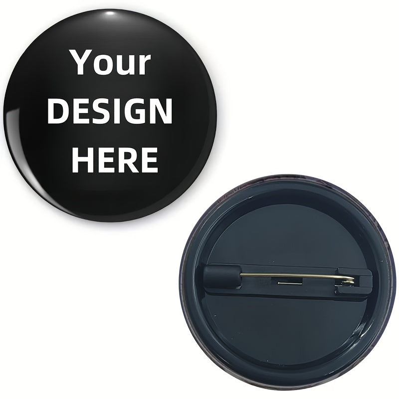 Customized Men's Brooch - Create Your Own Text & Image - Perfect for Promotions, Work, Birthdays & Christmas presents - Stylish Addition to Bags, Hats & Clothing, Great for the Holiday Season