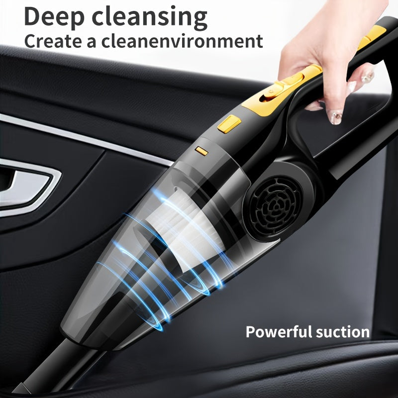 Portable car vacuum cleaner with strong suction power for effective dust removal.