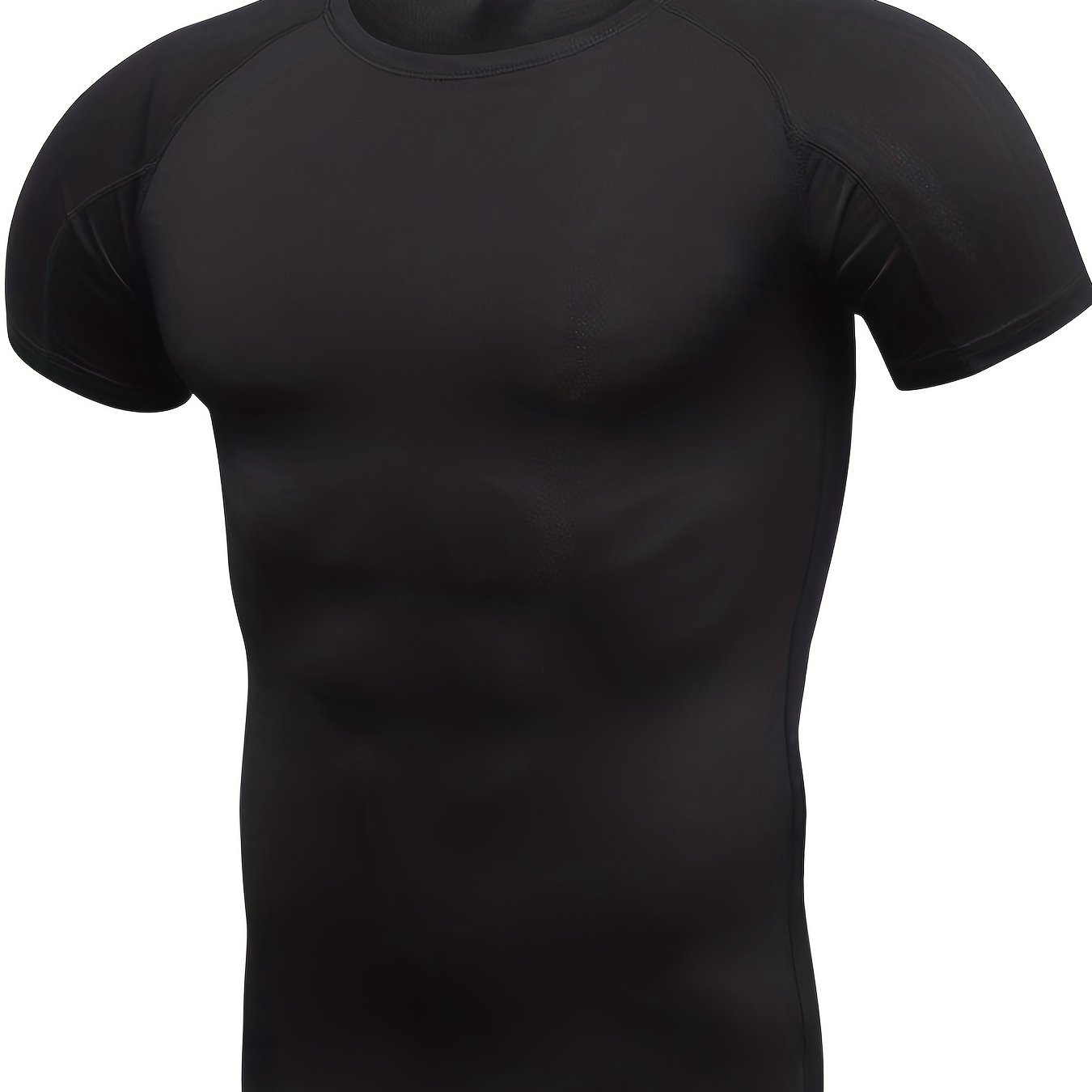 Men's Tight Short Sleeve Outdoor Running Basketball Fitness Training Quick-drying Crew Neck T-shirt