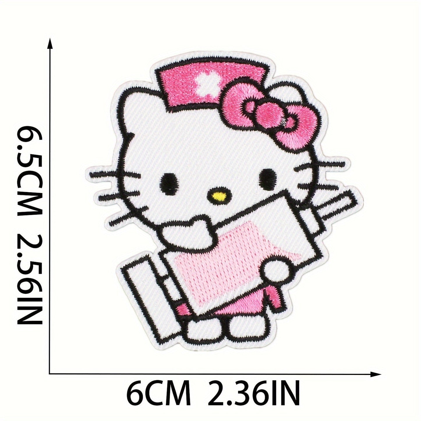 One piece of Sanrio Hello Kitty stickers, adorable cartoon decals perfect for decorating laptops, water bottles, cars, trucks, SUVs, motorcycles, paint, windows, walls, cups, toolboxes, and guitars.