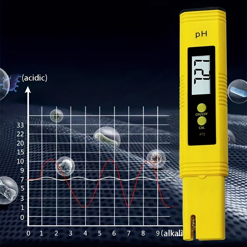 High precision PH meter for household drinking, pool, and aquarium water testing.