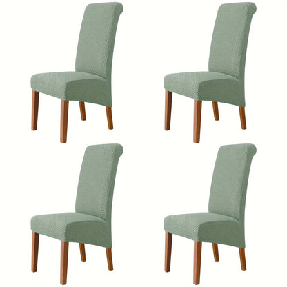 Jacquard high back dining chair slipcovers in sets of 2 or 4 for home or office use.