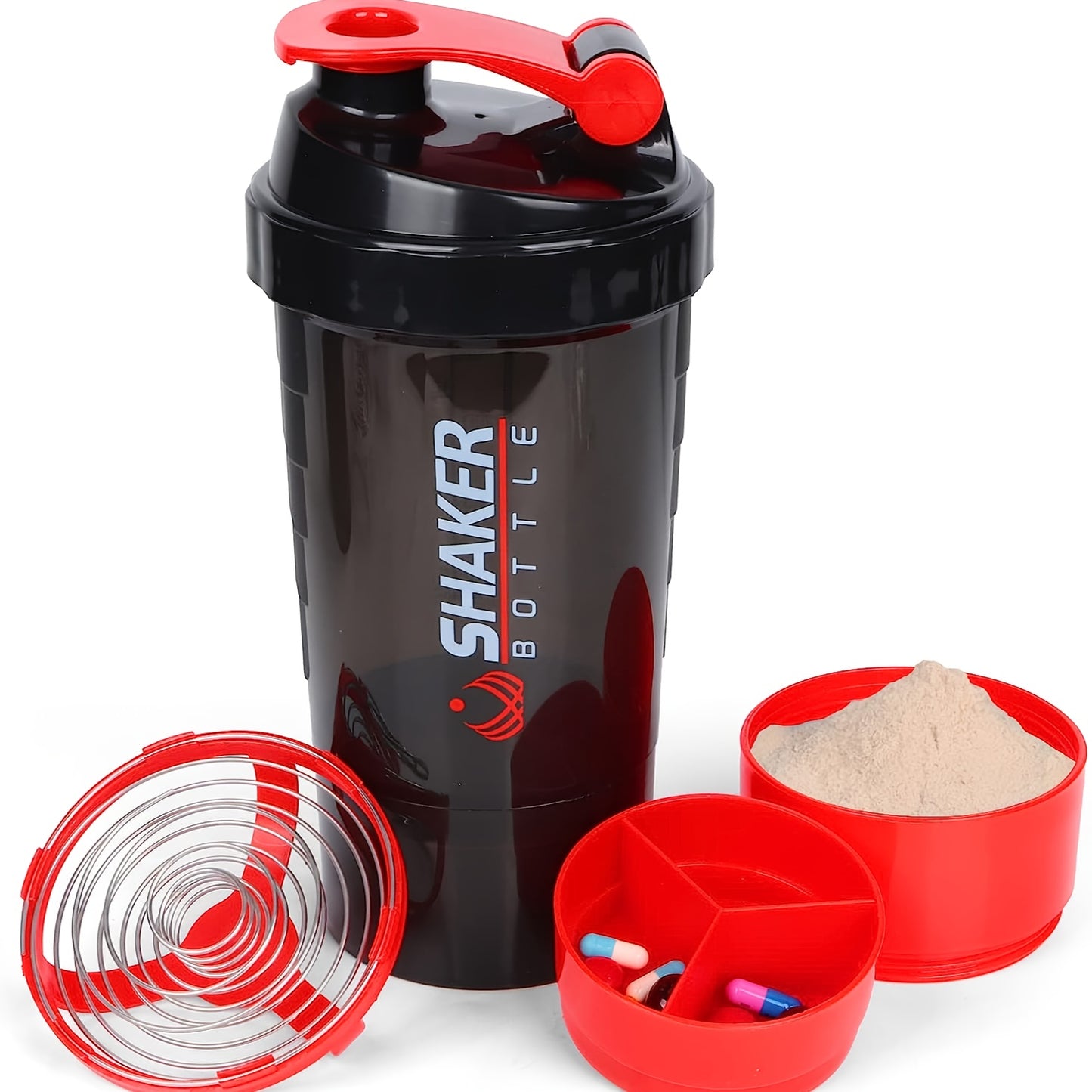 16oz Protein Shaker Bottle for Fitness - Suv o'tkazmaydigan va ko'chma