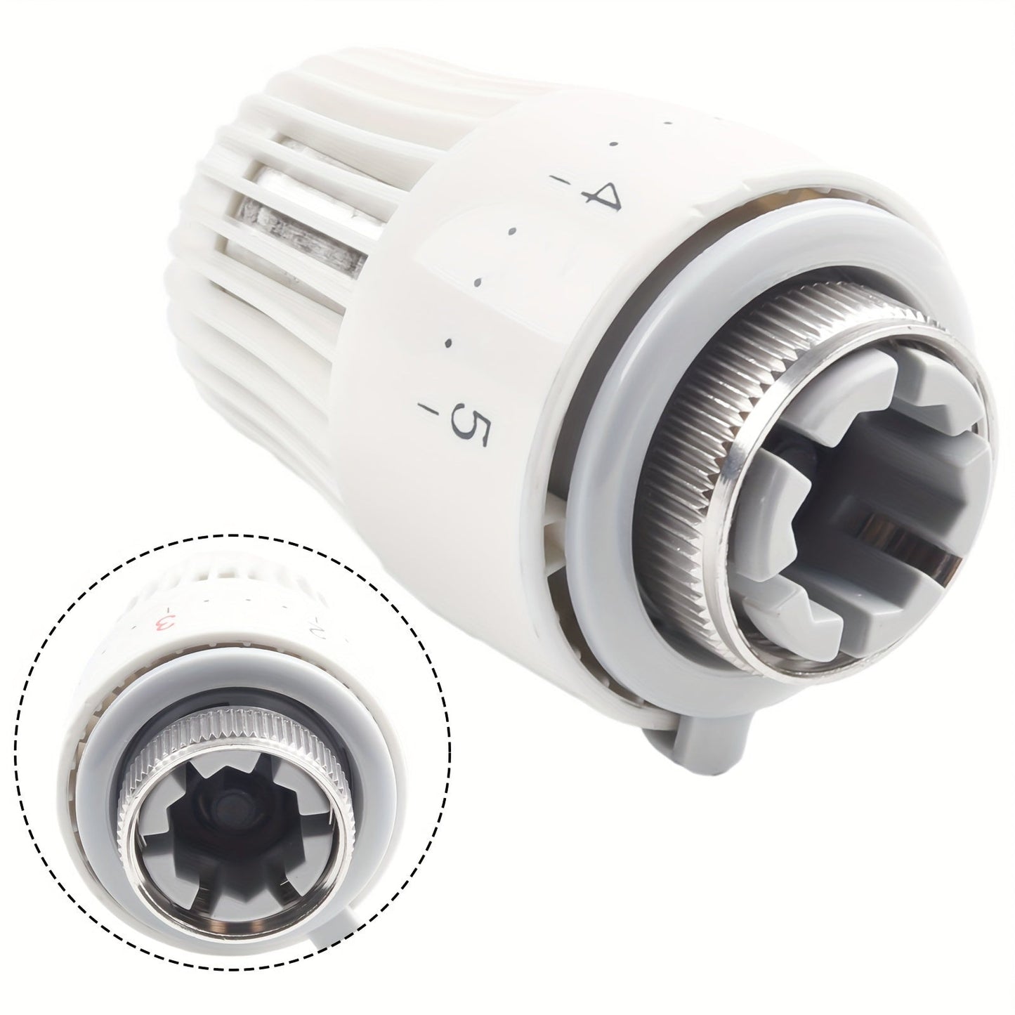 Easy to install replacement thermostatic radiator valve (1 piece) for M30x1.5 fittings. No power needed and features a digital temperature display for improved home comfort.