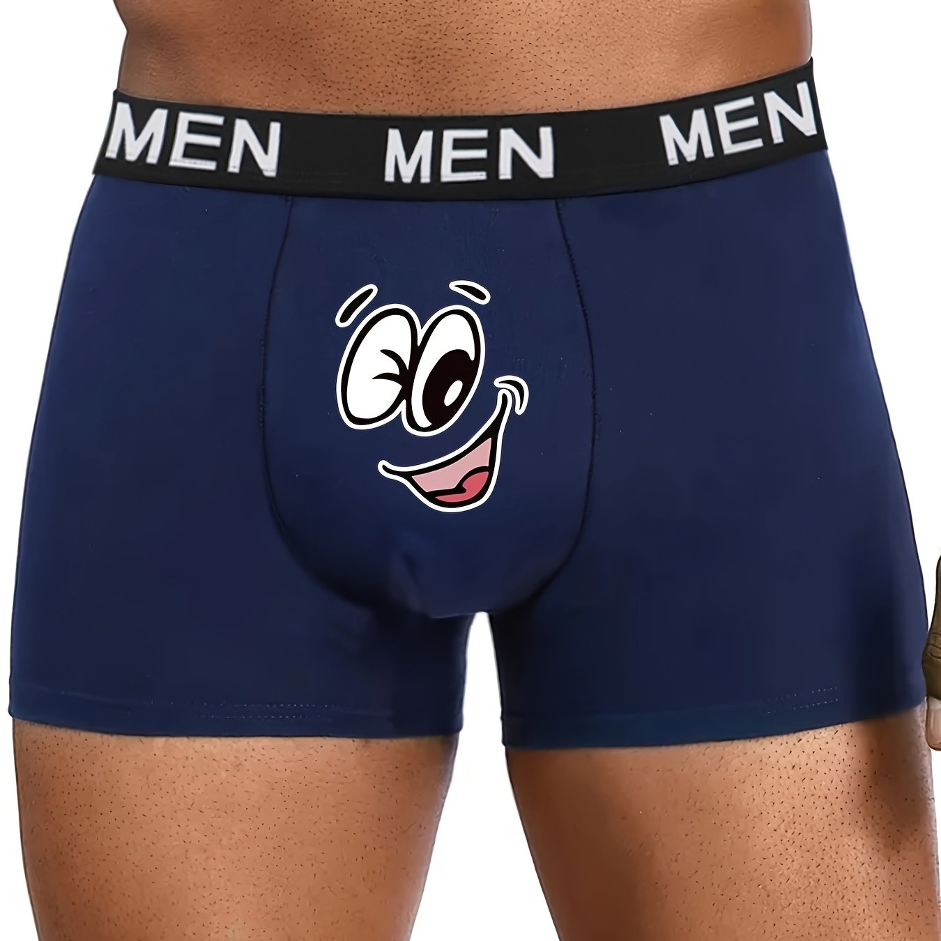 Men's breathable and thin boxer shorts with cute print for comfort.