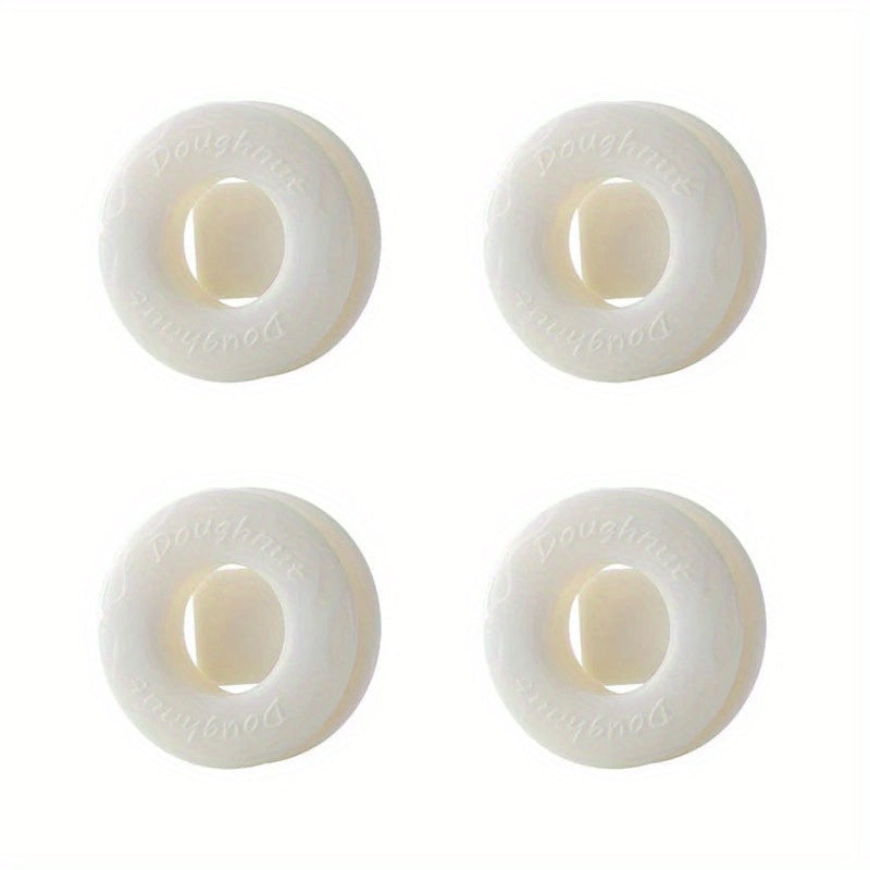 Set of 4 White Bed Sheet Clips - Durable Plastic Grippers Keep Quilt & Mattress Secure, Convenient Hand Washable Design